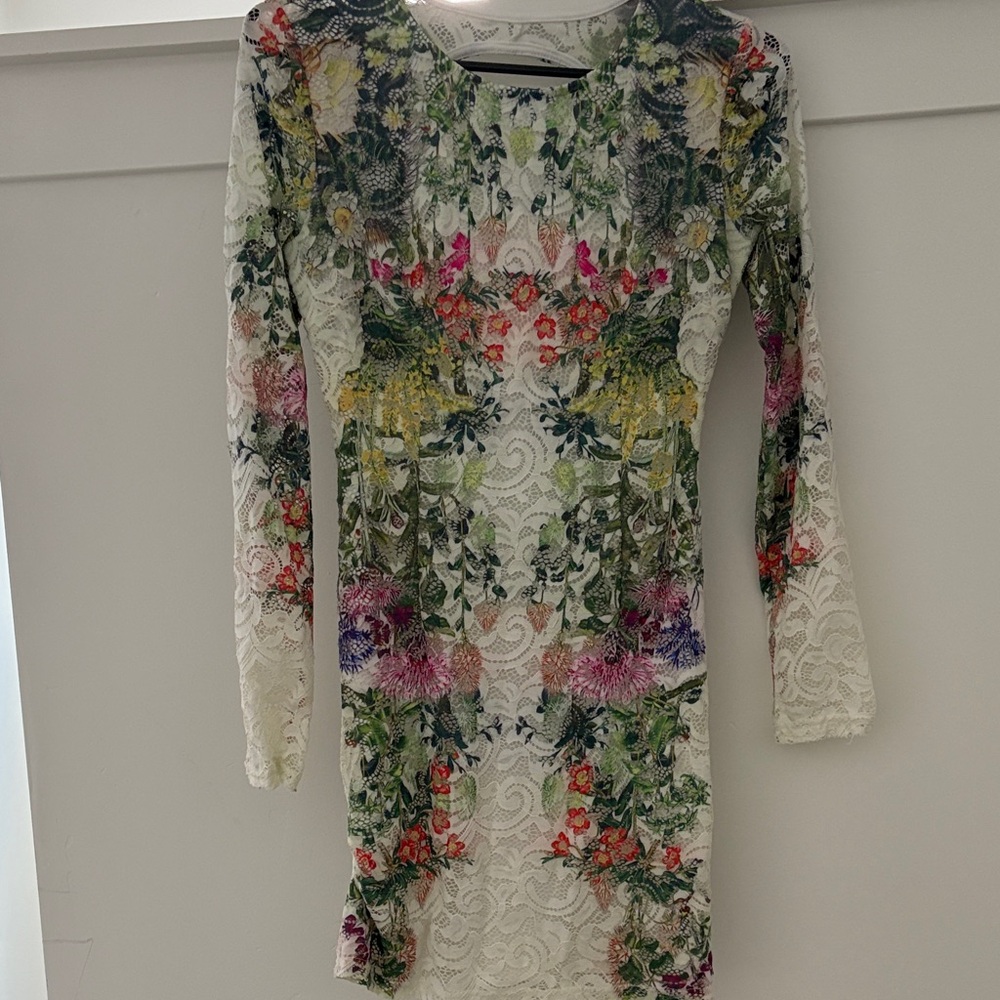 Forever 21 Multicolor Floral Long Sleeve Dress
